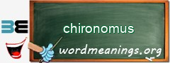 WordMeaning blackboard for chironomus